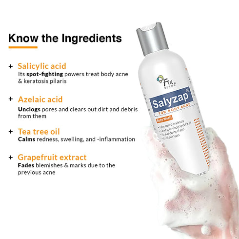 Fixderma Skincare Salyzap Body Wash For Body Acne | Salicylic Acid Body Wash